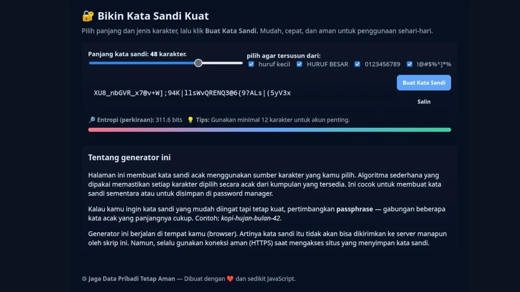 Bikin Kata Sandi Kuat & Aman: Panduan Lengkap + Generator