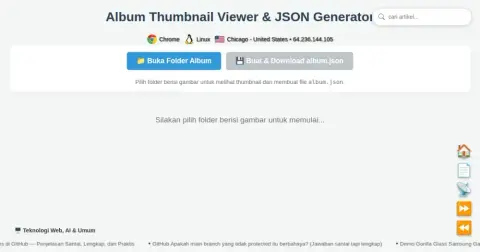 Album Thumbnail Viewer & JSON Generator
