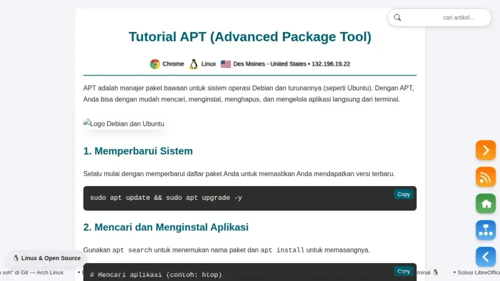 Tutorial APT (Advanced Package Tool) di Debian/Ubuntu