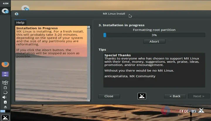 MX Linux 25.1 XFCE Panduan Instal Btrfs Snapper untuk PC Lawas