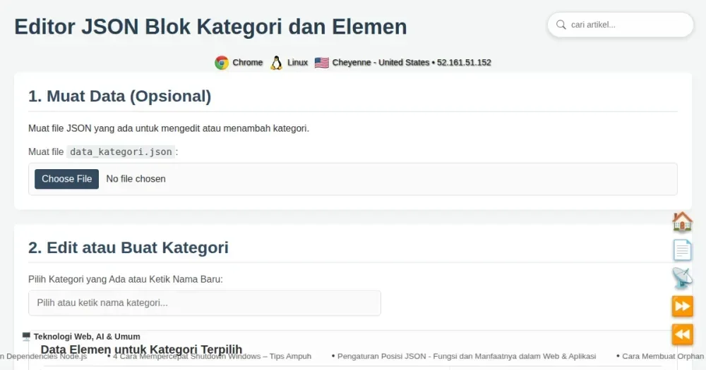 Buat Edit JSON Komposisi Blok Kategori & Elemen