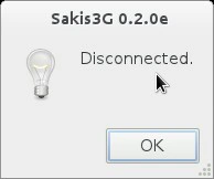 Menu Sakis3G untuk memutus koneksi modem 3G setelah selesai online