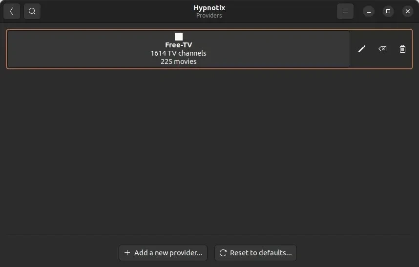 Menu Providers