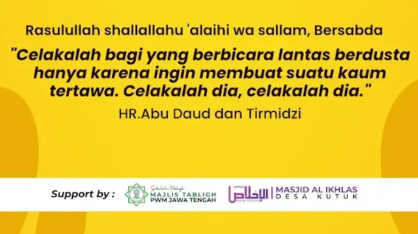 Ilustrasi menjaga lisan dari kebohongan dengan pesan kejujuran dan integritas