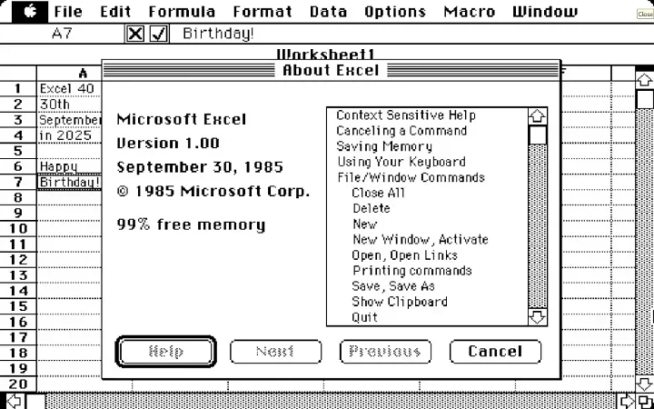 40 Tahun Excel: Kisah dari Layar Monokrom Mac Jadi Raja Spreadsheet