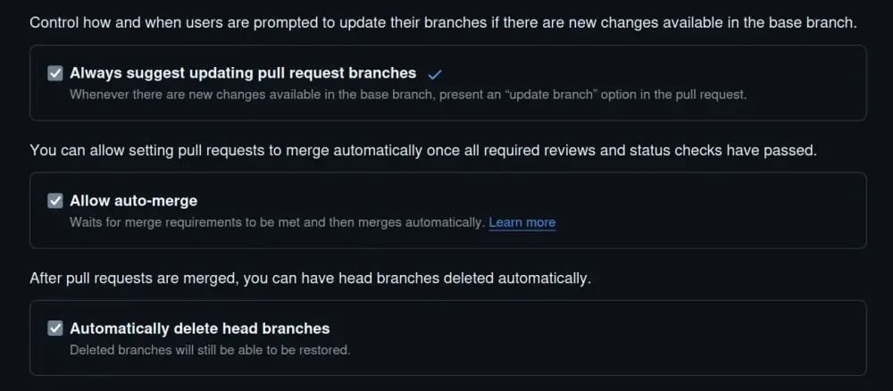 Setting PR GitHub yang Bikin Hidup Gampang: Auto Update, Merge & Delete