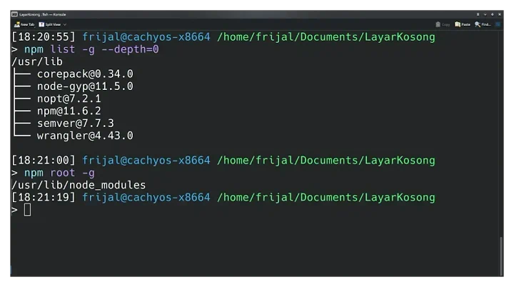 Cara Uninstall Paket Global Node.js (npm, yarn, pnpm)