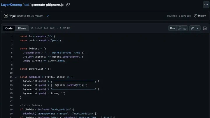 Bedah Skrip generate-gitignore.js: membuat .gitignore dapat.