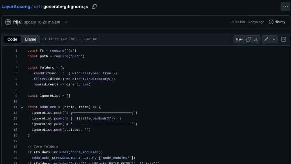 Bedah Skrip generate-gitignore.js: membuat .gitignore dapat.