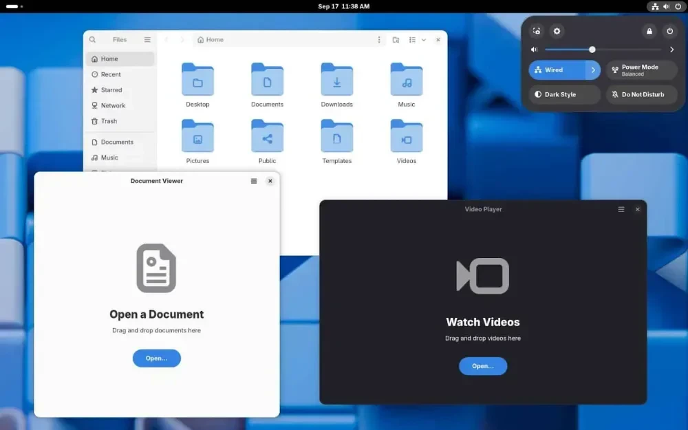 Menu dan panel GNOME 49