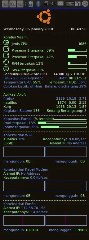 Ngoprek Conky Bahasa Indonesia: Monitor Sistem Jadi Lebih Keren! 🖥️