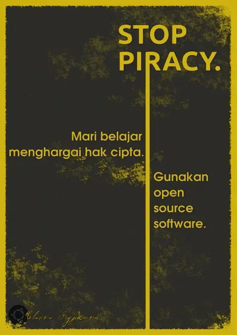 Poster Stop Piracy Retro: Desain Tegas untuk Edukasi Hak Cipta