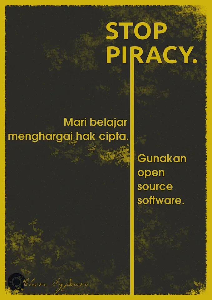 Poster Stop Piracy Retro: Desain Tegas untuk Edukasi Hak Cipta