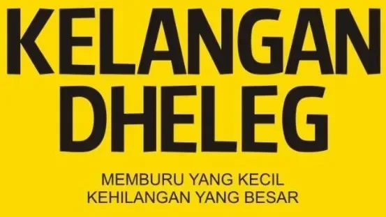Contoh visual pepatah mburu uceng kelangan deleg