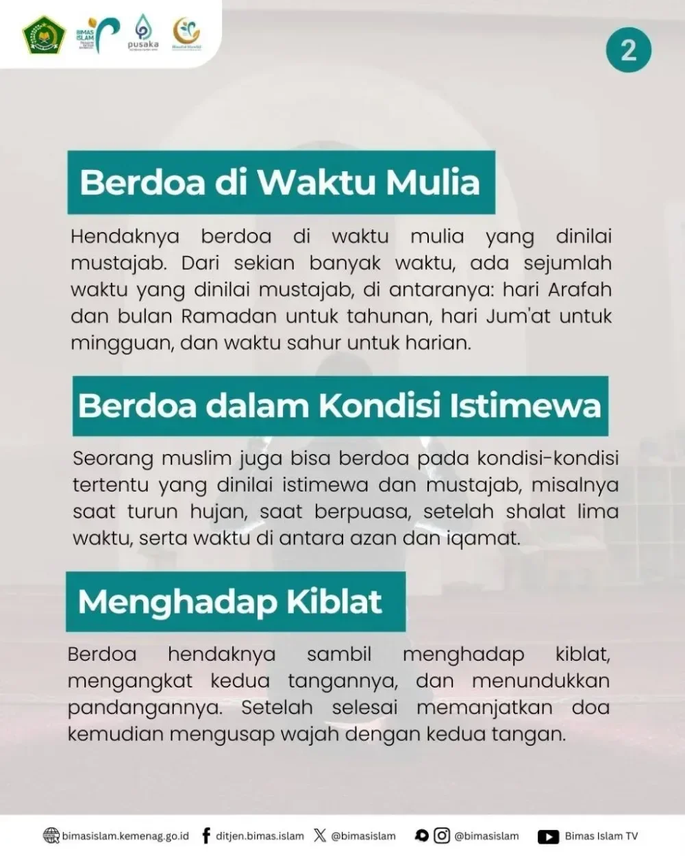 Menghadap kiblat