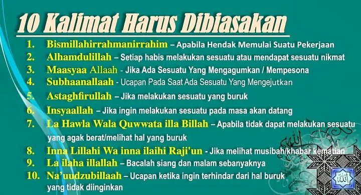 10 Kalimat Mulia yang Wajib Dibiasakan Setiap Hari 🌙