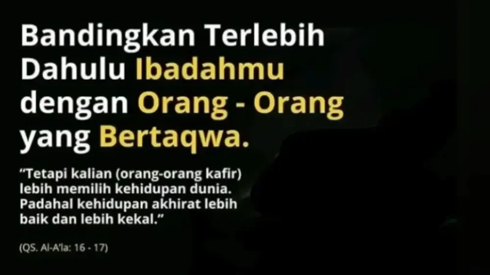 Ilustrasi perbandingan antara dunia dan akhirat