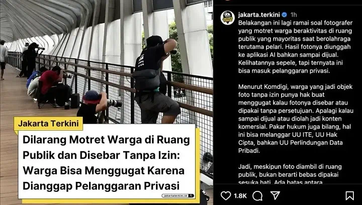 Motret Candid di Ruang Publik: Privasi, Hak Potret, dan UU PDP