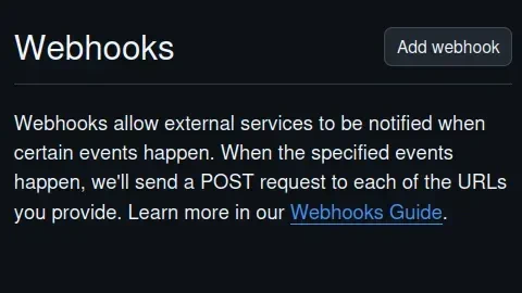 Ilustrasi cara kerja Webhooks di GitHub yang mengirim event repositori ke layanan luar