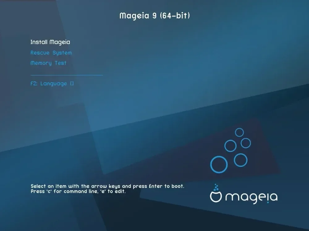 Mageia 9 Boot Screen