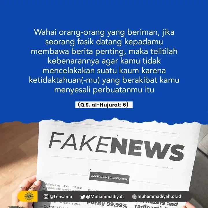 Tabayun di Era Digital: Stop Sebar Hoaks, Utamakan Klarifikasi