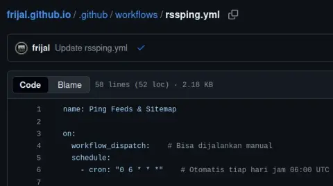 Otomatis Ping Sitemap via GitHub Actions