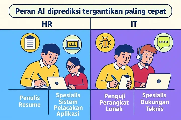 Peran HR & IT yang Paling Cepat Digantikan AI