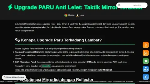 Mempercepat Upgrade PARU di CachyOS dengan Mirror Terdekat