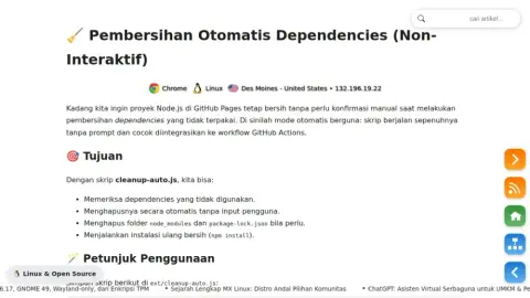 Pembersihan dapat Dependencies (Non-Interaktif)