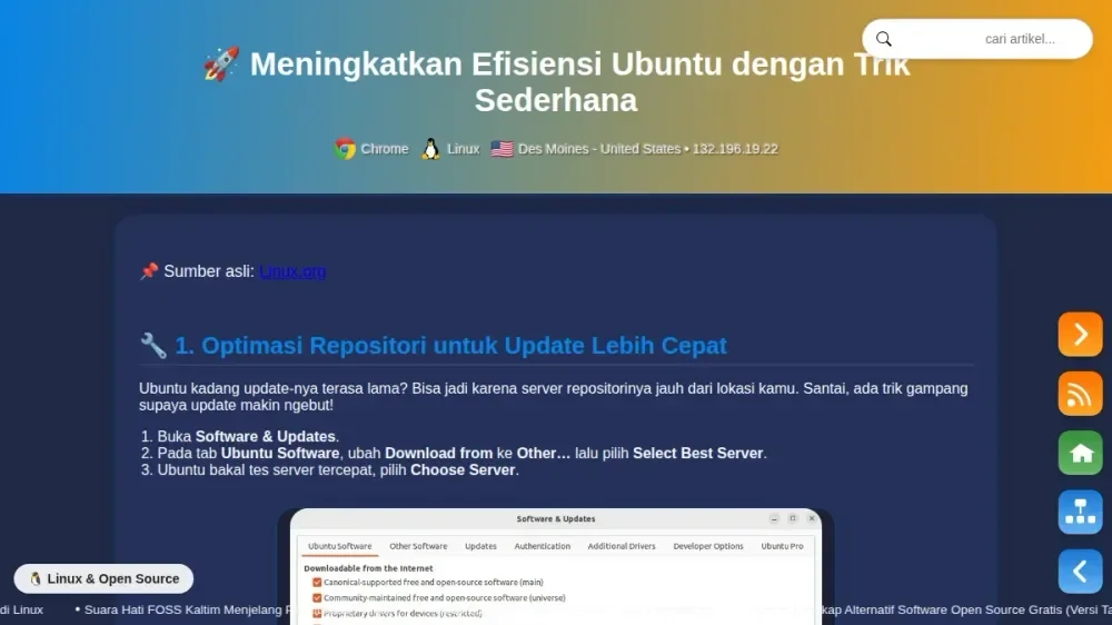 Meningkatkan Efisiensi Ubuntu dengan 4 Trik Optimasi Sederhana 🚀