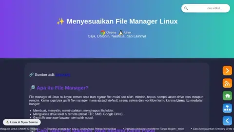 Menyesuaikan & Memilih File Manager Terbaik di Linux: Caja, Dolphin, Nautilus ✨