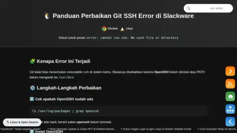 Perbaiki “cannot run ssh” di Git - Slackware Linux