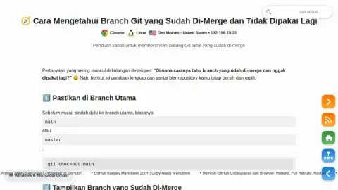 Cara Mengetahui Branch Git yang Sudah Di-Merge dan Tidak Dipakai Lagi