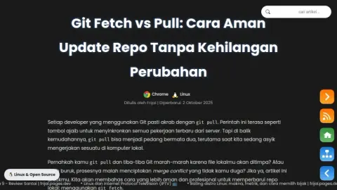 Git Fetch vs Pull: Cara Aman Update Repo Lokal Tanpa Kehilangan Perubahan