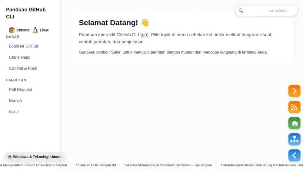 Panduan GitHub CLI Interaktif: Login, Commit, PR, & Issue