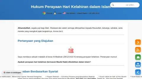 Hukum Perayaan Hari Kelahiran (Termasuk Maulid Nabi) dalam Islam