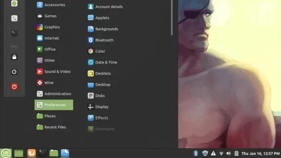 Tangkapan layar Linux Mint