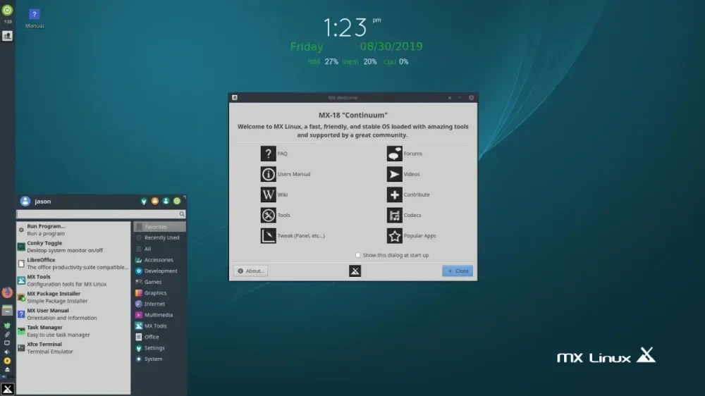 MX Linux screenshot