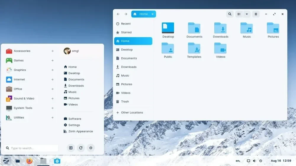Zorin OS Desktop