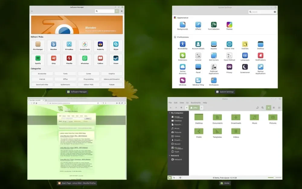 Linux Mint Start Menu