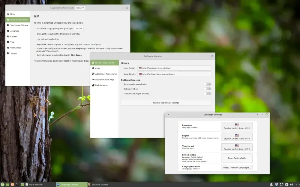 Mint XFCE Settings