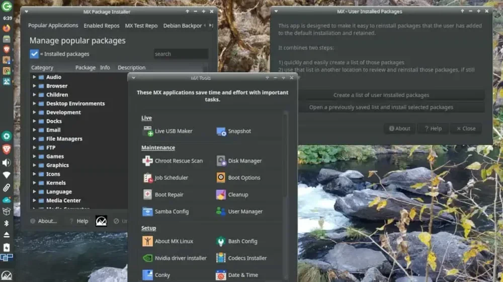 MX Linux Panel