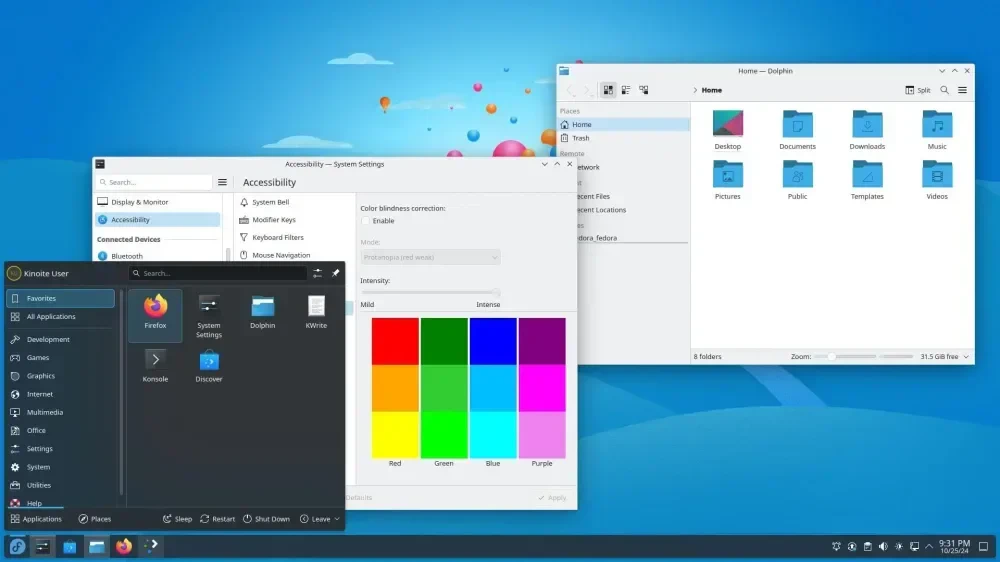 Fedora KDE Desktop
