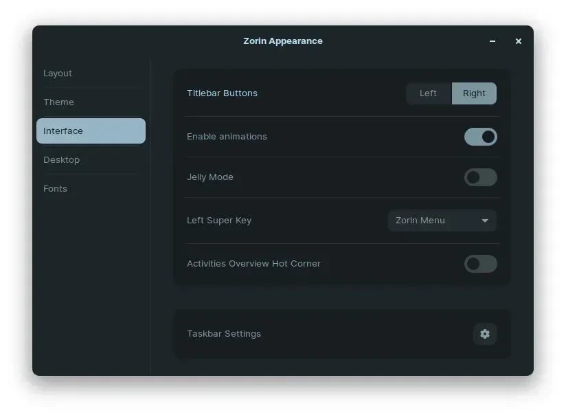 Zorin OS Layouts