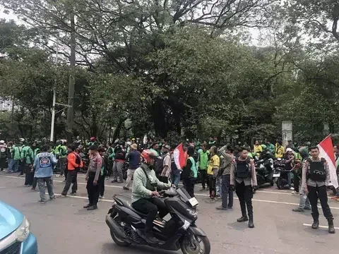 Driver ojol di Jakarta