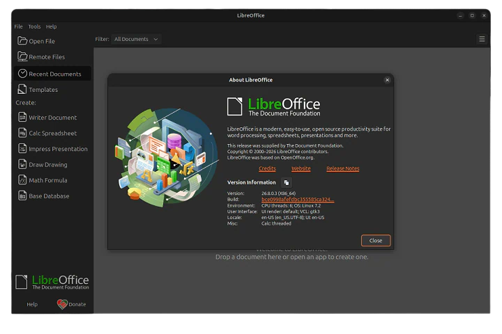 LibreOffice 26.8 Rilis Tanpa AI, Fokus Privasi dan Fitur Baru
