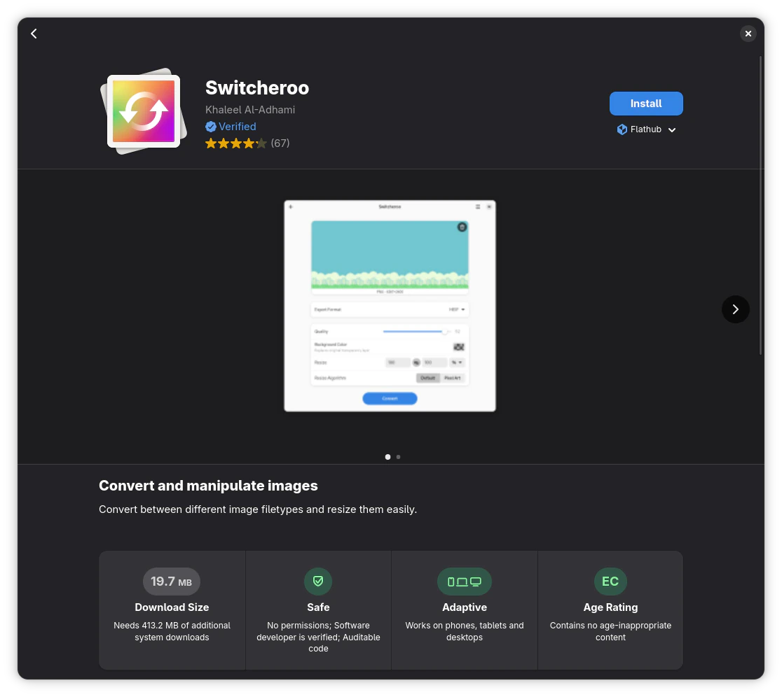 Antarmuka aplikasi Software GNOME 51 dengan daftar aplikasi