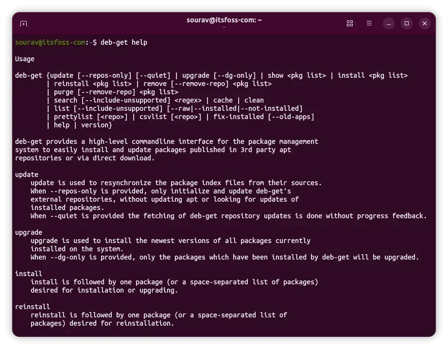Contoh terminal tool manager