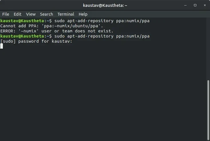 Terminal add-apt-repository