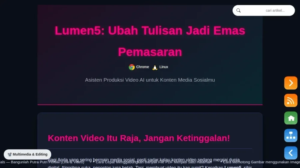 Lumen5: Sulap Tulisan Jadi Video Keren untuk Media Sosial